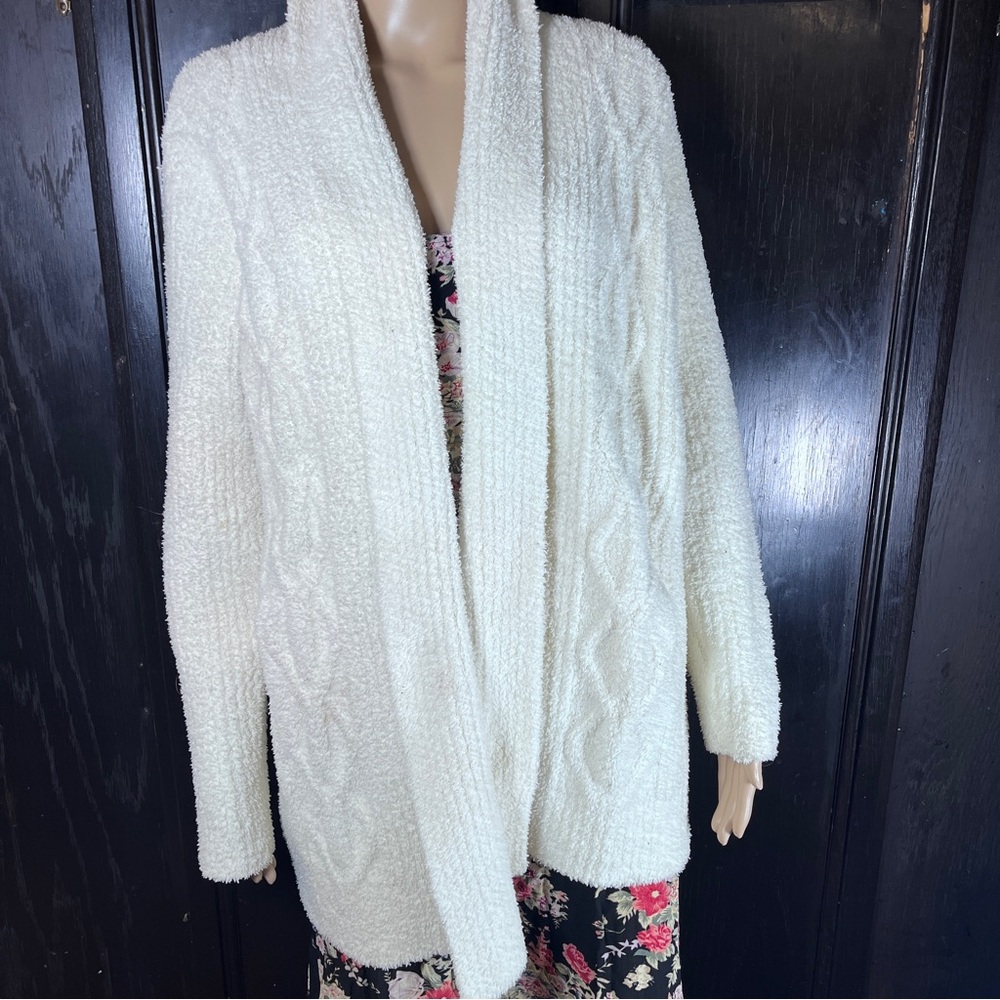 Barefoot Dreams Cream Open-Front Cozy Cardigan